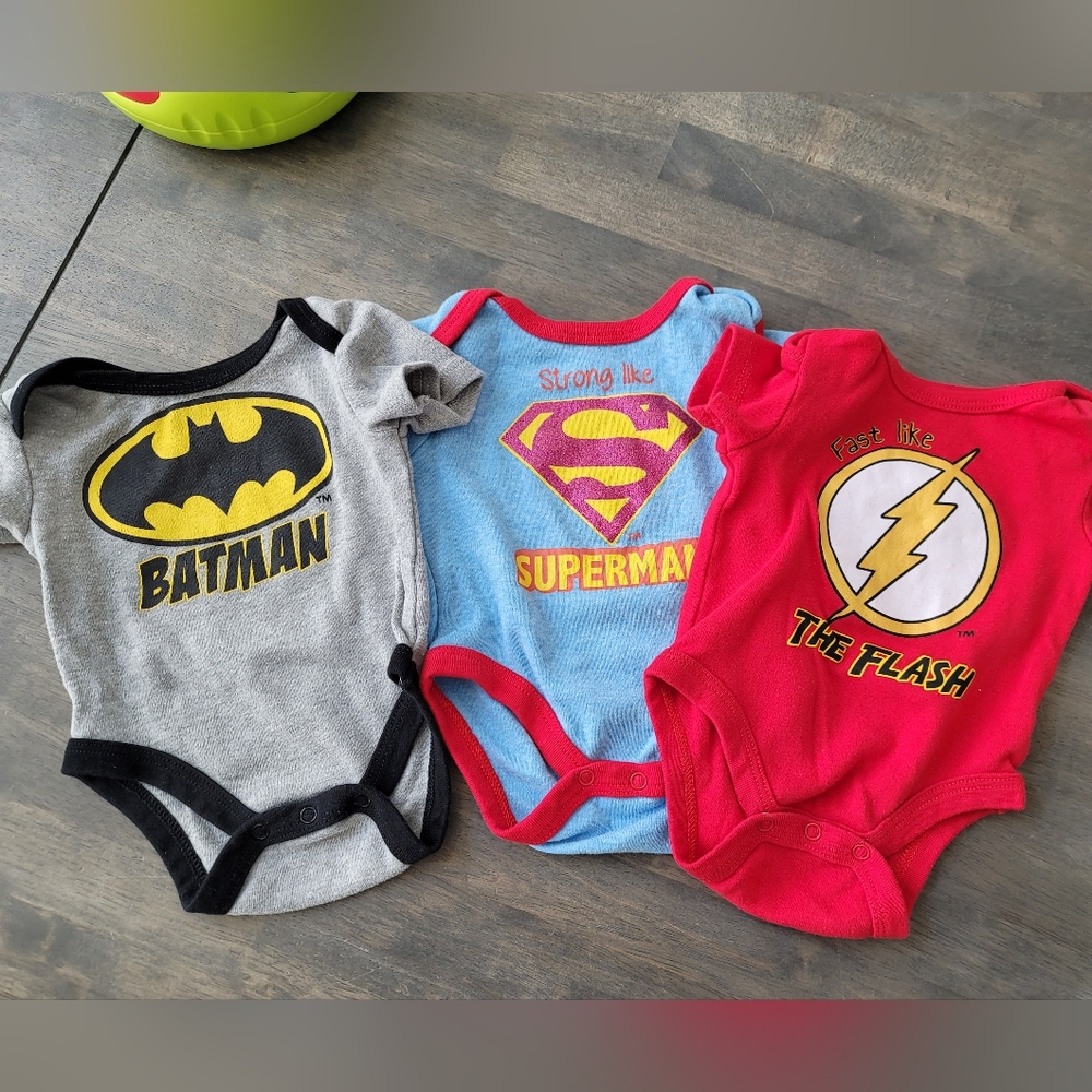 0-3m superhero onesies